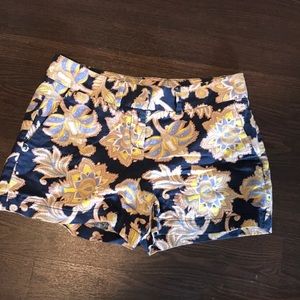Tropical Patterned Navy Shorts